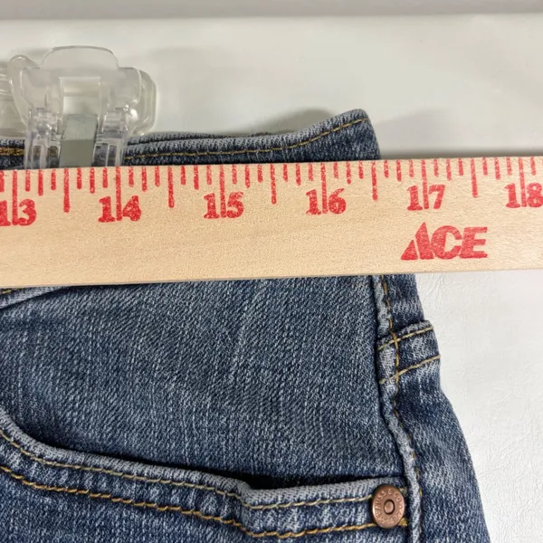 Levis 529 Curvy Boot Cut Jeans Womens 14 Short Medium Wash Denim Blue Stretch - Image 3