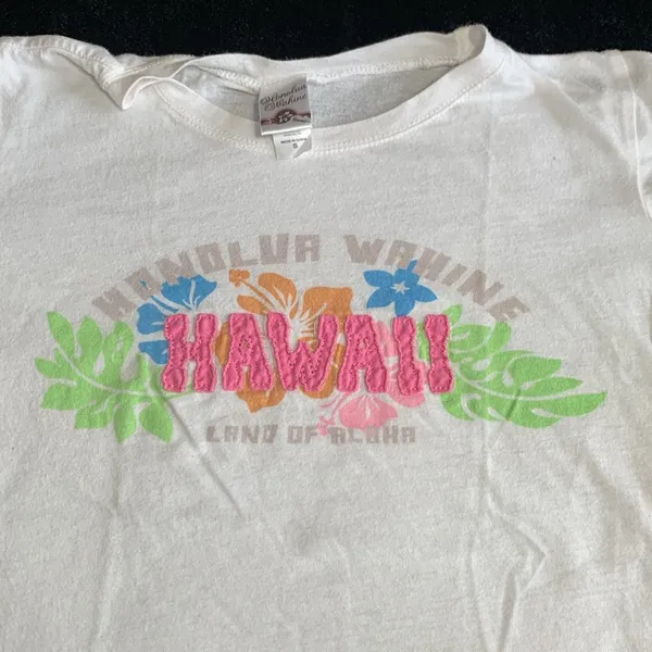 Honolua Wahine White Color Hawaii Cotton T-Shirt - Image 4