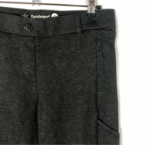 Betabrand Petite Dark Gray‎ Boot Cut Classic Yoga Dress Pants SP - Image 5