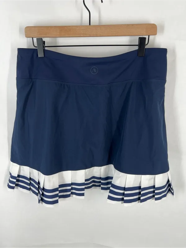 Addison Bay Birdie Golf Skort Navy White Pleated Size XL - Image 7