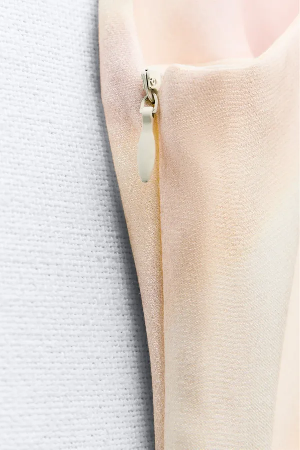 Zara maxi long satin foil effect cowl neck body on casual summer vacation dress - Image 11