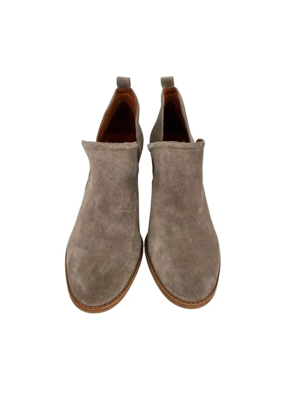 Jeffrey Campbell Rosalee Suede Ankle Boots Taupe Block Heel Size 11 Western Boho - Image 3