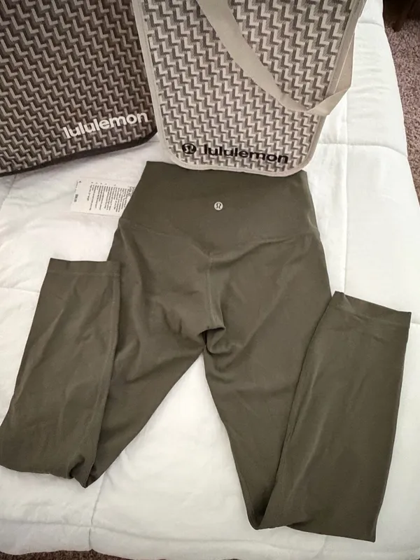 NWT Lululemon Army Green Align crop 23  - Image 3