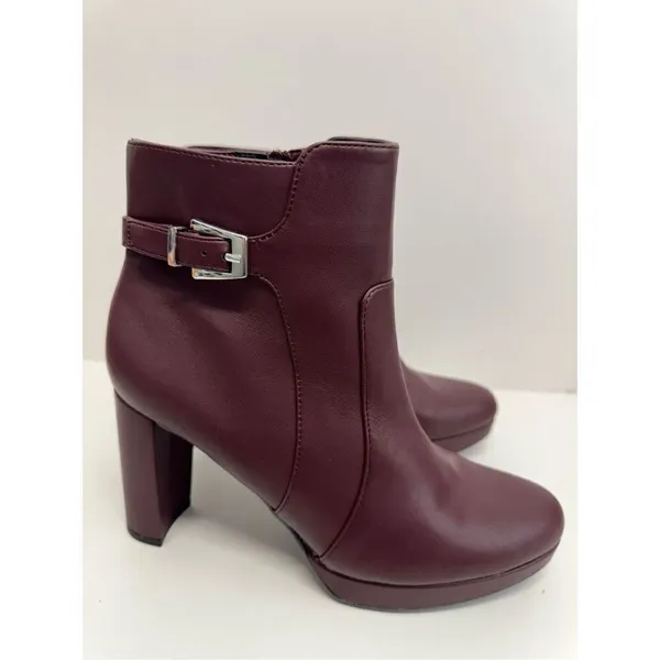 Naturalizer Boots Size 9.5 Burgundy Platform High Heel Ankle Booties NEW‎ - Image 2