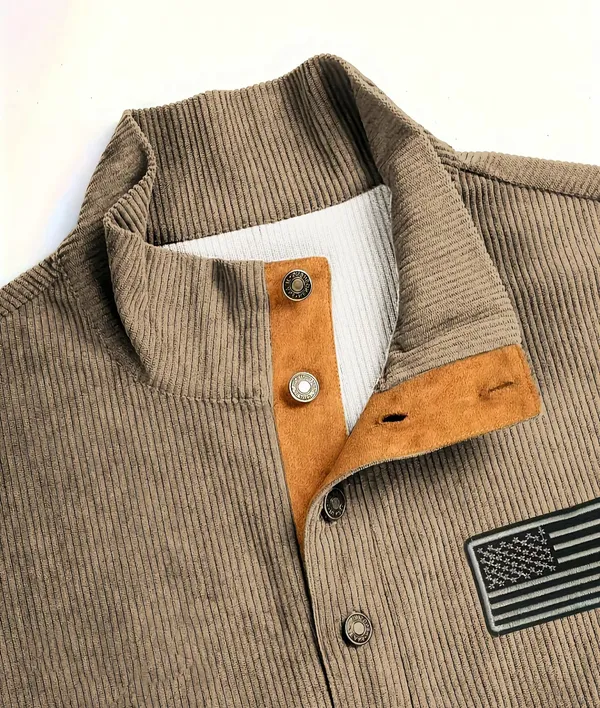 american button pullover Brown Size L - Image 3