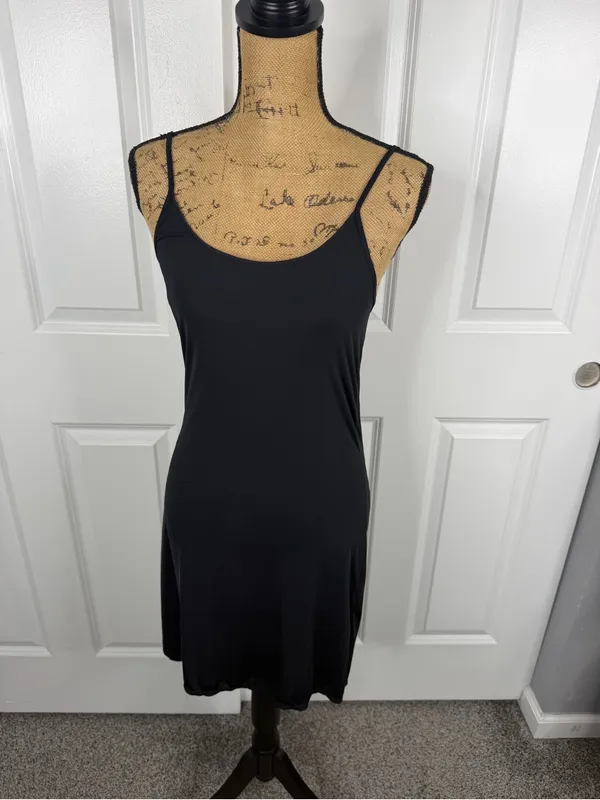 Jockey Black Convertible Strap Slip Dress Nightgown Size S - Image 2