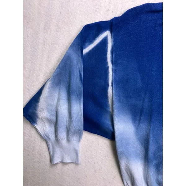 Elan Sweater Womens‎ O/S Blue Ombre Tie Dye Batwing Dolman Knit SW10456 - Image 7