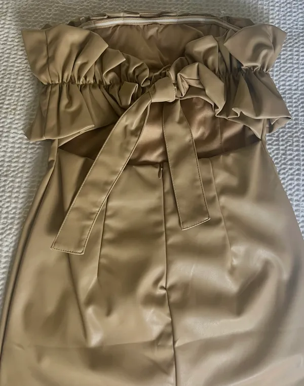 Leather Holiday Dress Pink - Image 4