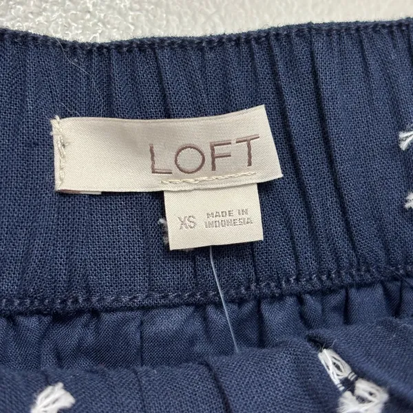 NEW LOFT Clip Tiered Pull-On Midi Skirt in Navy Blue - Size XS - Image 5