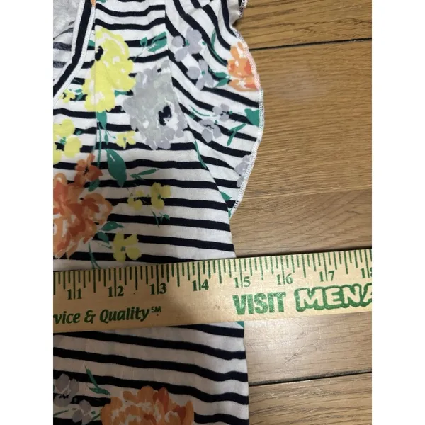 LOFT Floral Short Sleeve Shirt Size XS‎ Ruffle Sleeve Lightweight Casual Outdoor - Image 5