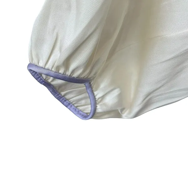 Vtg Vanity‎ Fair Ivory Soft Nylon Pajamas Size Petite Extra Small Silky Satin - Image 4