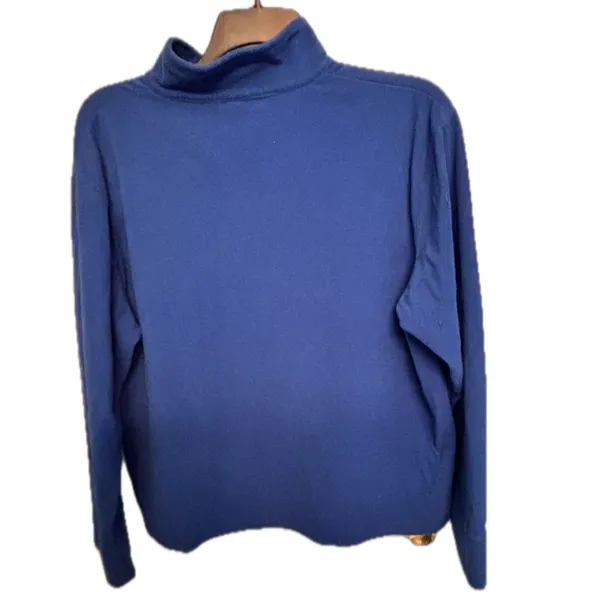 J.Crew Blue Quarter Zip Fleece Pullover – Size XL – Vintage - Image 2