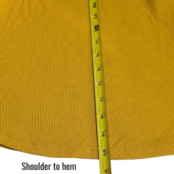 Ulla Johnson‎ Koa Ribbed Knit Top Golden Yellow Ruffle Sleeve Feminine Dainty L - Image 13