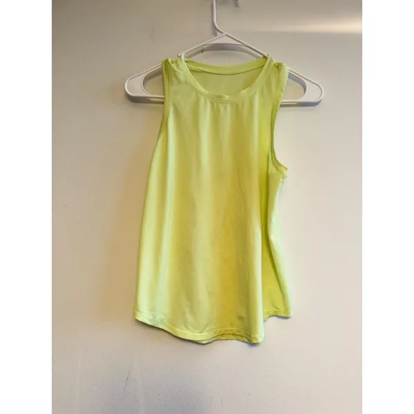 Lululemon Racerback Tank Top‎ Neon Yellow Lime Women Size 4 - Image 2