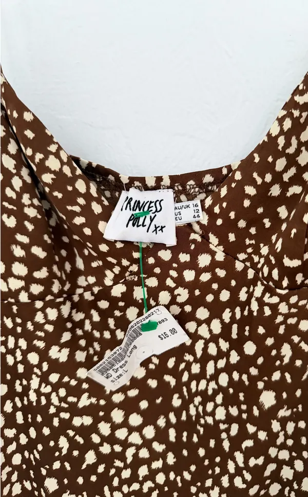 Brown Midi Dress Princess Polly - Image 2