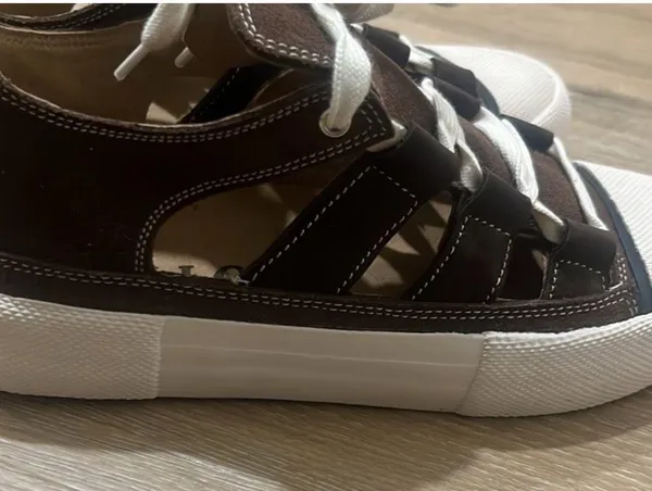 Wollow Open Sneakers Brown Size 7.5 - Image 9