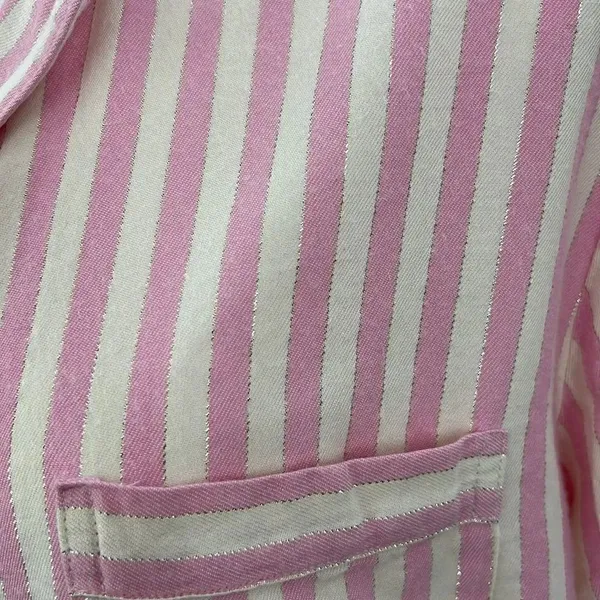 Victoria’s Secret long sleeve pink striped pajama top - Image 3