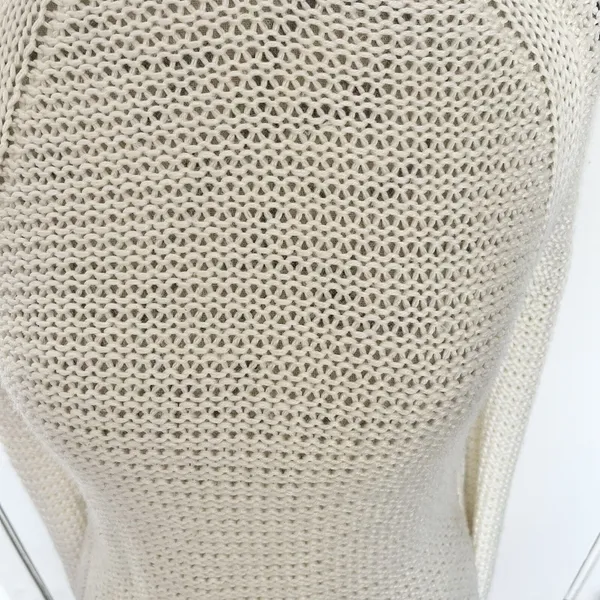 Banana Republic Sweater Wool Blend Small Ivory Knit Pullover Ribbed Waffle Fall - Image 7
