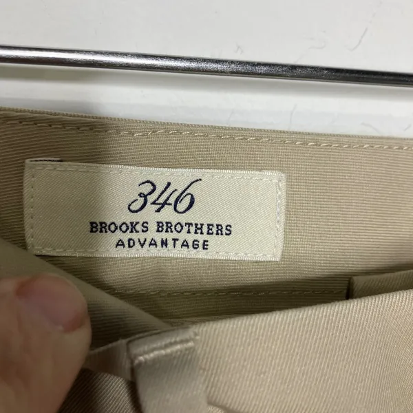 Vintage 346 brooks‎ brothers khaki pants front pleat business casual womens sz 8 - Image 3