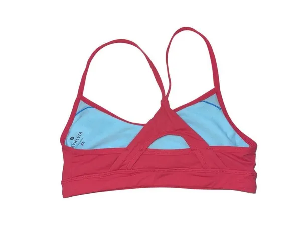 Athleta Hot Pink Ruched Keyhole Back Unlined Sports Bra - Image 5