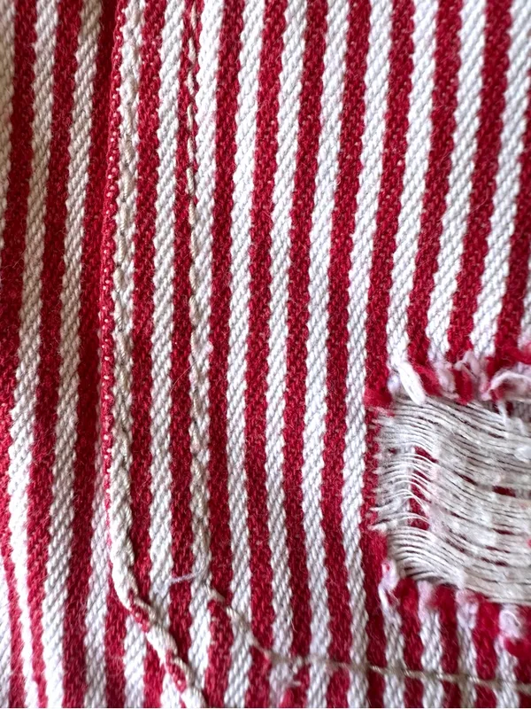 Forever 21 Y2K Red and White Striped Denim‎ Overalls Shorts Women’s Sz 29 - Image 6
