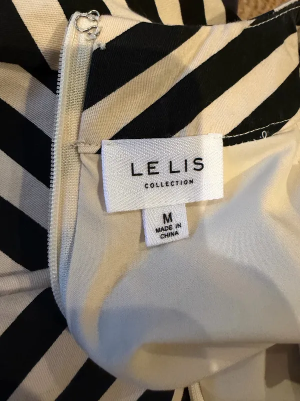 LE LIS Black & White Stripe Dress - Image 5