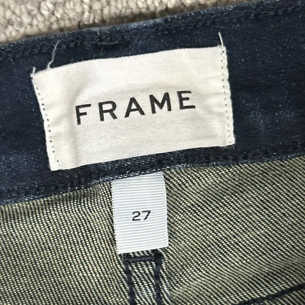 Frame Le Pixie High Rise Flare Jeans Womens 27 Dark Wash Blue Denim Stretch - Image 3