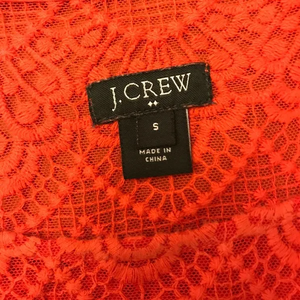 J. Crew Factory Scalloped Lace Shirt Top Size Small - Image 5