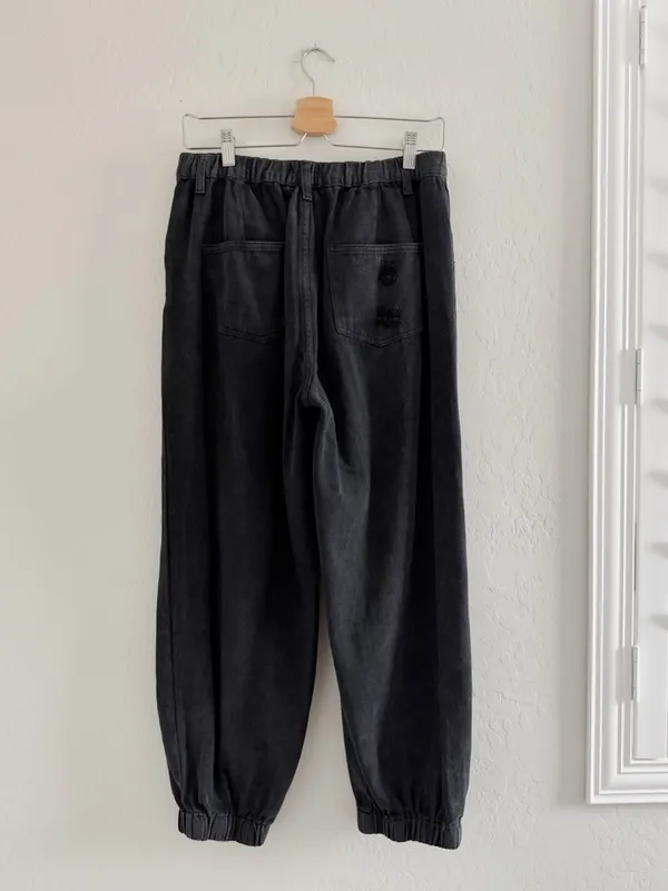 POL Distressed Boho Jogger Pant in Black Size L - Image 4