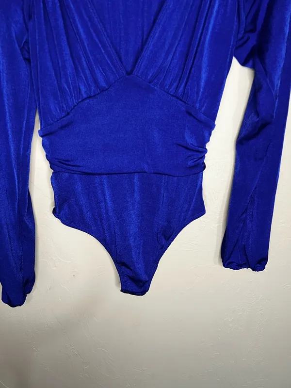 Intimately Free People Revolve In Your Arms Royal Blue Thong‎ Bodysuit - Image 5