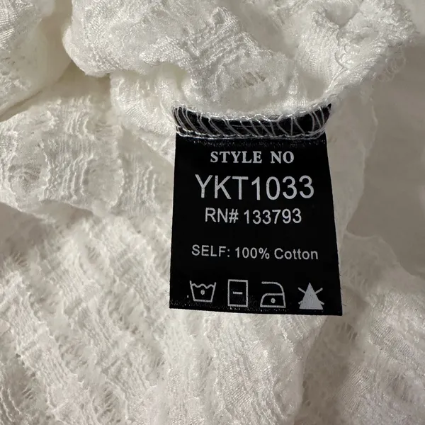 POL Ivory Her Kind Eyelets Crochet Eyelet Top - NWOT - Size L - Image 10
