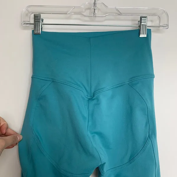 Bombshell Sportswear Jade Teal High Waisted Shorts Womens Medium - Image 4