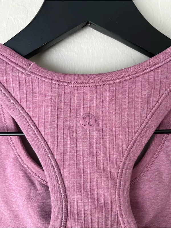Lululemon ebb to street crop ribbed tank top pink 6 - Image 5