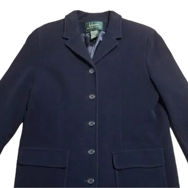 Lauren Ralph Lauren Lambs Wool Dress Work Casual Long Pea Coat Size 14 Pre-Loved - Image 4