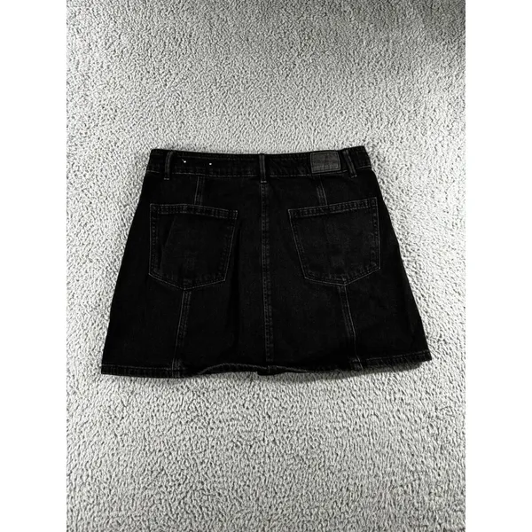 American Eagle‎ Skirt Women 6 High Rise A Line Button Front Denim - Image 2