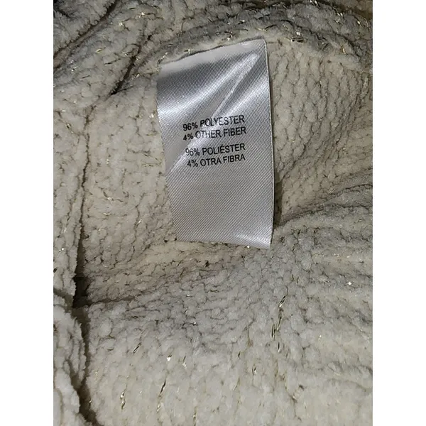 Weatherproof Vintage Womens Chenille Holiday‎ Sweater, Size L Cream - Image 4