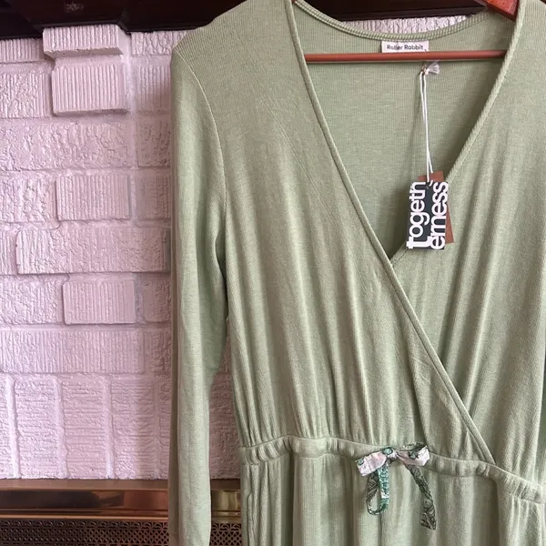 Roller Rabbit Agatha Jumpsuit Ribbed One Piece Jade Green NWT Size‎ M - Image 2