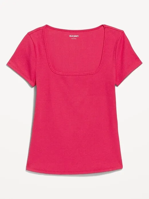 Old Navy Fitted Square-Neck Short Sleeve NWOT - Image 2