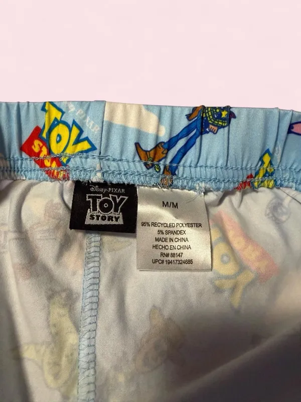 Disney Light Blue Toy Story Pajama Shorts with Multicolor Characters - Image 3