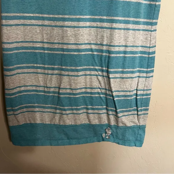 Disney Parks Gray Blue Striped Mickey Mouse T-Shirt Dress‎ - Image 4