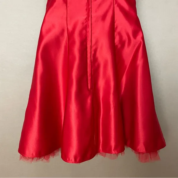 Vintage Jessica‎ McClintock for Gunne Sax Prom Dress Homecoming Strapless Red 3 - Image 11