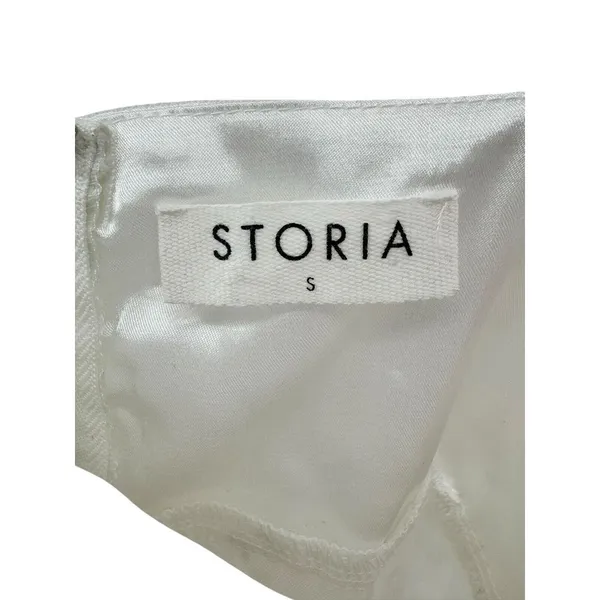Storia Small‎ 3D Floral Appliqué Shift Mini Dress Bridal Cocktail Party Metallic - Image 5