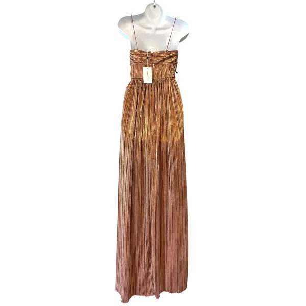 Lovers and Friends Sleeveless Emmy Rose Gold Pleated Maxi Gown XS - Image 13