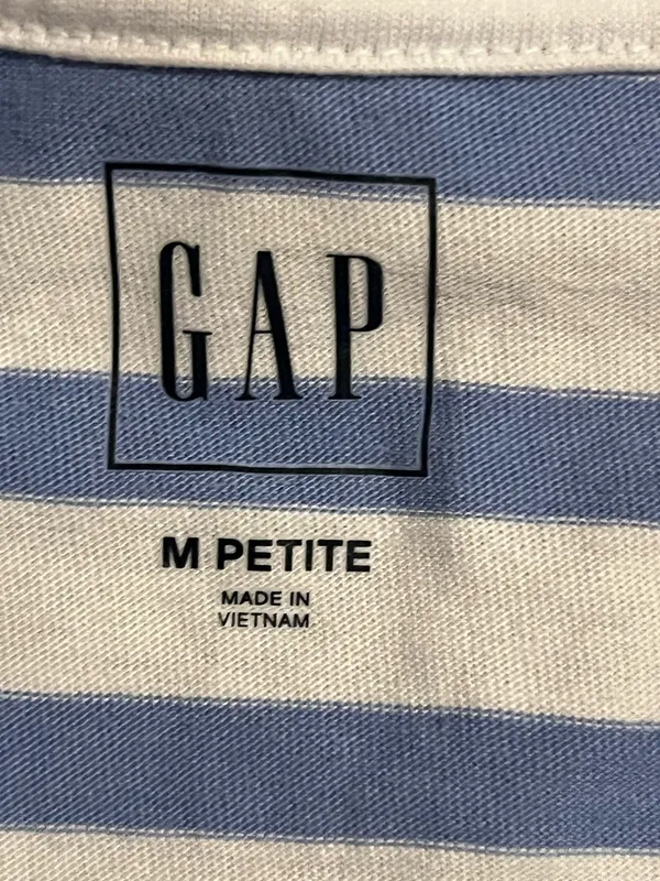 Womens medium petite GAP Blue/White Striped Pocket T-Shirt Dress-Casual Mini - Image 6