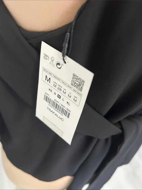 Zara TRF Collection Black Chiffon Halter Top - Image 5