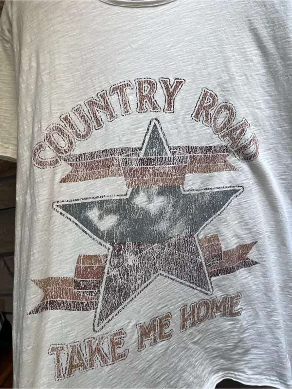Show Me Your Mumu Cooper Tee Country Road 'Take Me Home' Off-White Large - Image 7