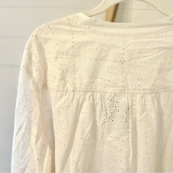 Women's Long Sleeve Popover Blouse‎ - Universal Thread™ Cream L - Image 4