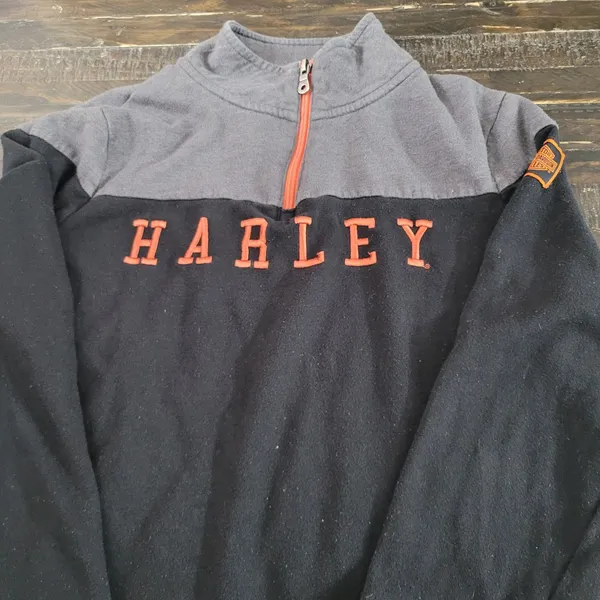 Harley-Davidson El Paso Texas Embroidered 1/4 Zip Pullover Womens Medium - Image 2