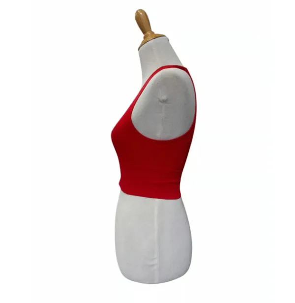 Out from Under UO red M Hailey plunge neck cropped tank - Image 5