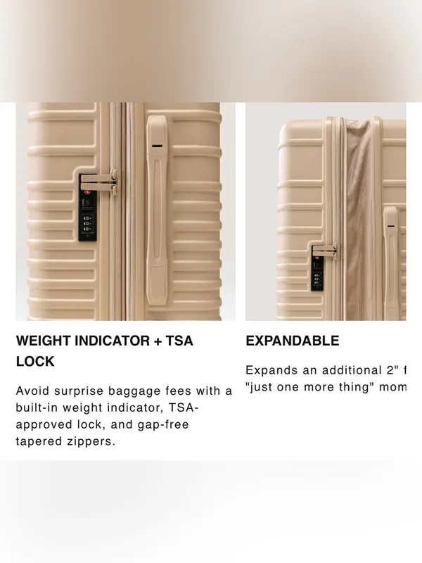 BEIS Beige Carry-On, Beige Belt Bag & Burgundy Suitcase Cover - Image 14